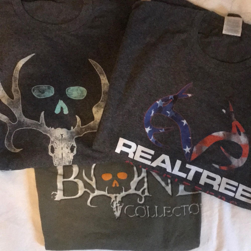 Realtree and Bone collector long sleeved shirts!